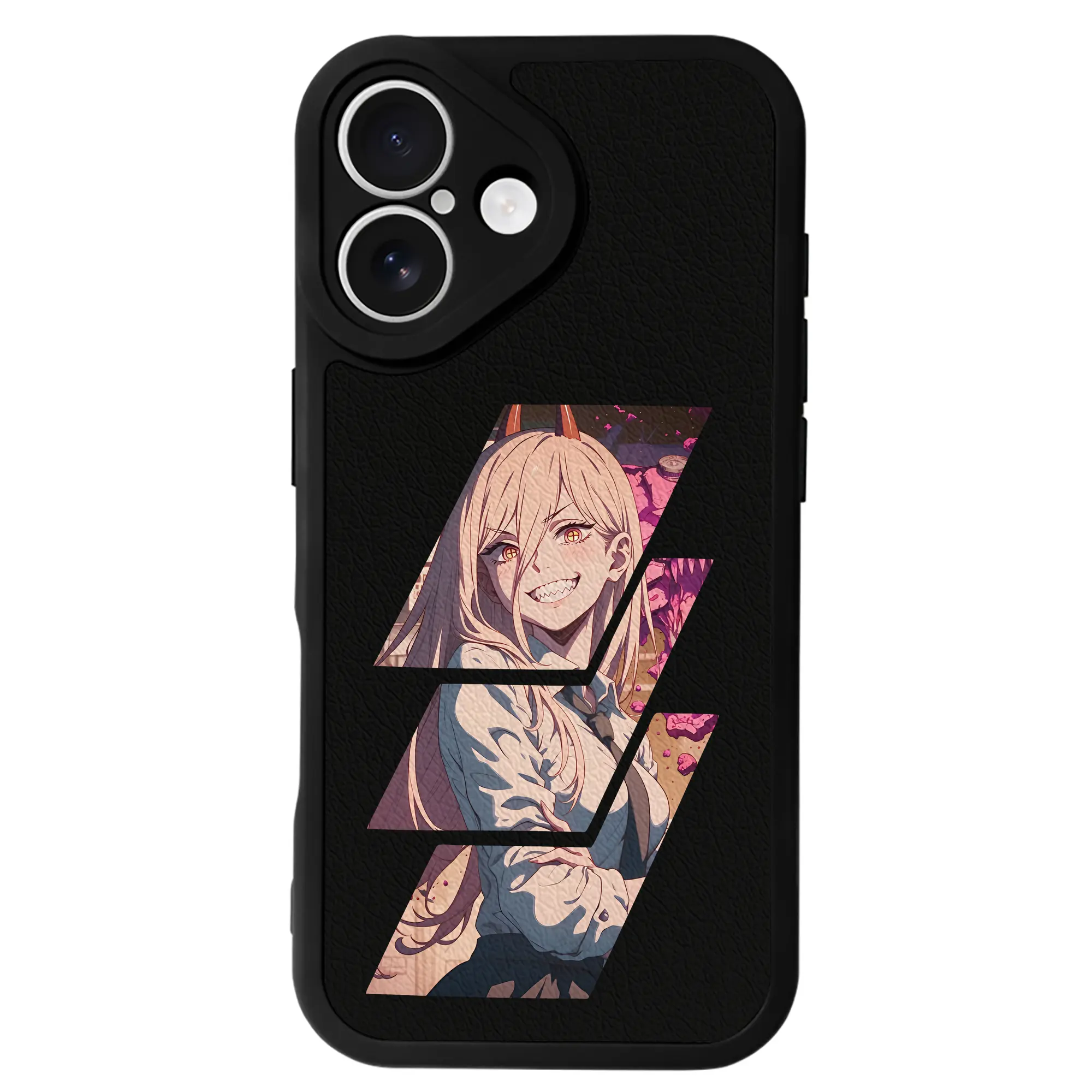 チェンソーマン グッズ,パワー - IPhone 16シリーズ対応 ・ シリコンスマホケース ・ レザー調 ・ 高精度フィット ・ 耐衝撃 ・ ワイヤレス充電対応 ・ 精密カット